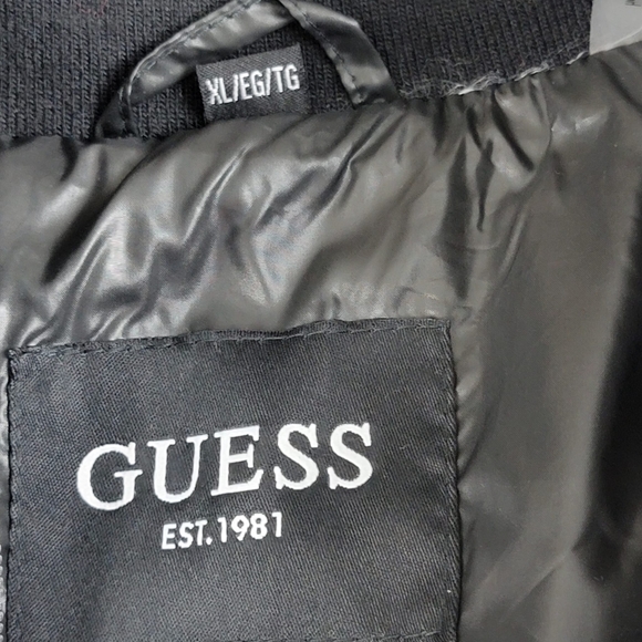 Guess Women’s Quilted Puffer Jacket Black 22LMP808 Size XL New - Picture 3 of 15